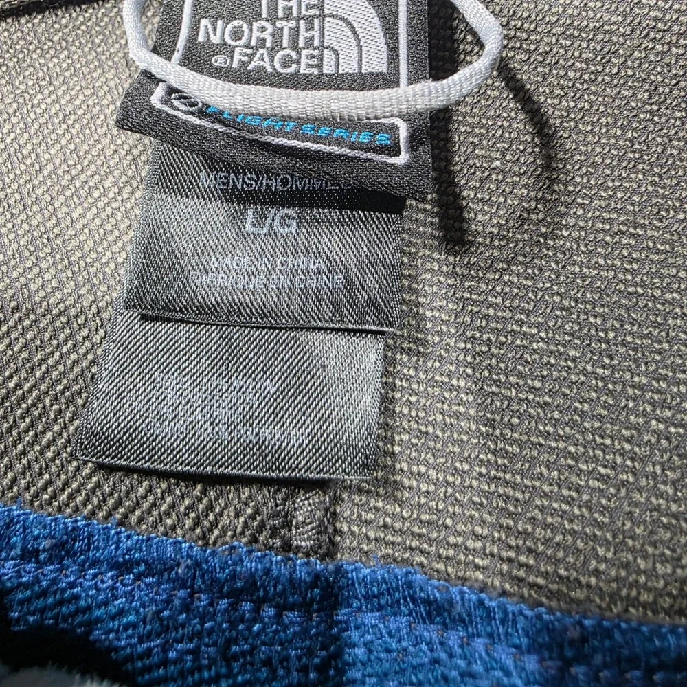 The North Face‎ Apex Mens Jacket Blue Gray Lightweight Shell Full Zip L G
